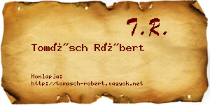 Tomásch Róbert névjegykártya