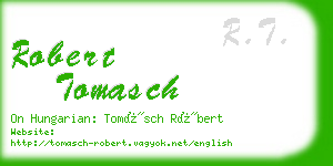 robert tomasch business card